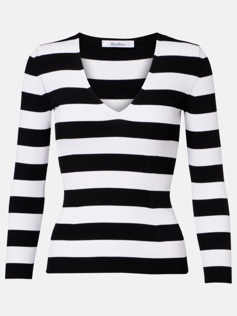 Max Mara Vello ribbed-knit striped sweater