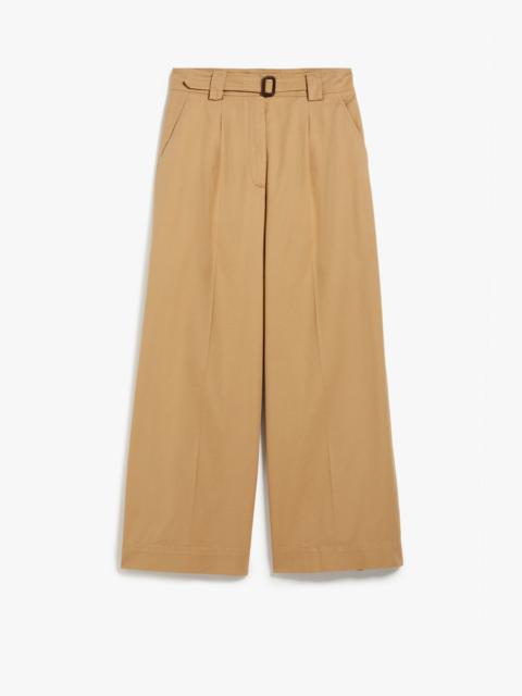 Wide-fit cotton trousers