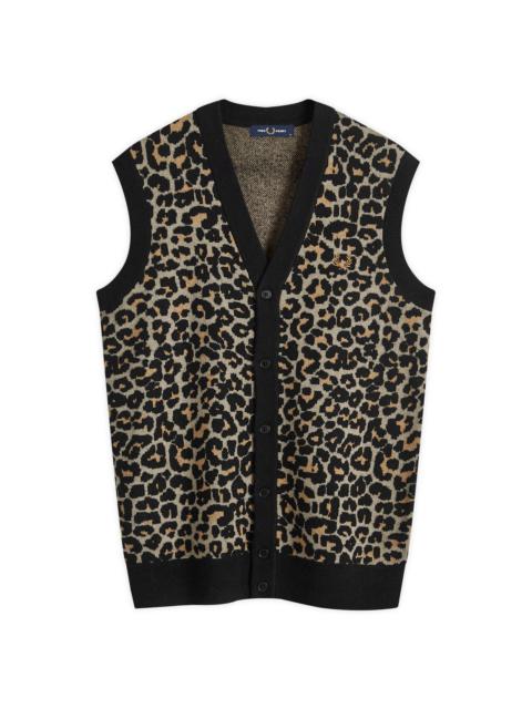 Fred Perry Fred Perry Leopard Print Knit Vest