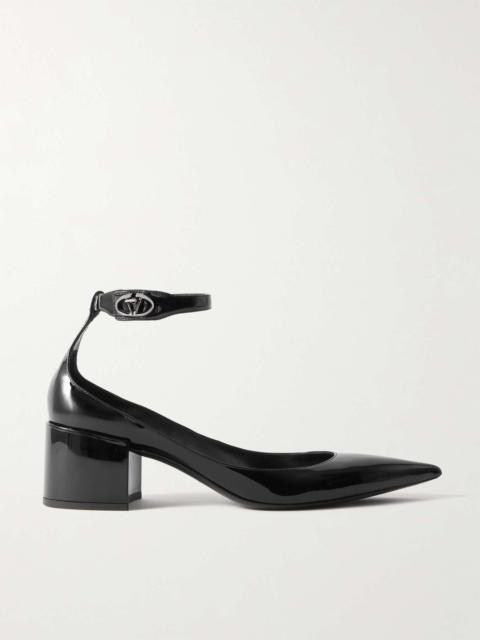 Valentino Lockette patent-leather pumps