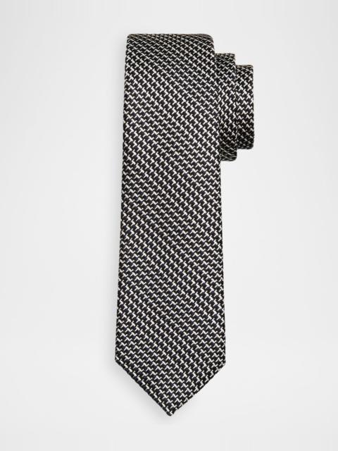 TOM FORD Men's Tricolor Woven Silk Tie