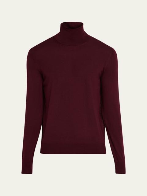 SAINT LAURENT Men's Slim Wool Turtleneck Sweater