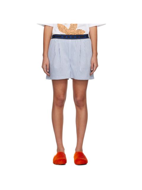 Marni Blue Striped Shorts