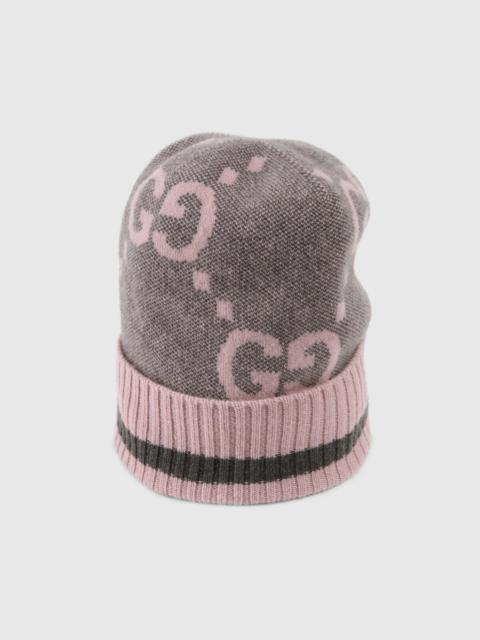 GG knit cashmere hat