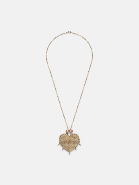 Yvonne Léon Minaudière Maxi 18kt and 9kt gold pendant necklace with diamonds and tourmaline