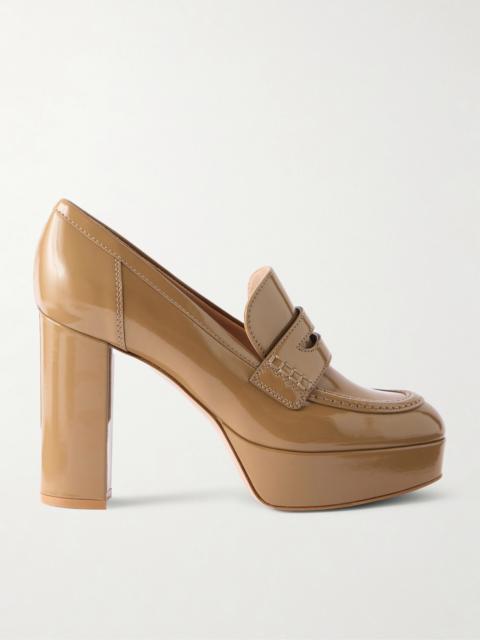 Gianvito Rossi Hadden Nuit 70 Leather Pumps