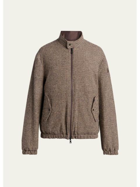Moncler Grenoble Men's Pied de Poule Short Down Jacket