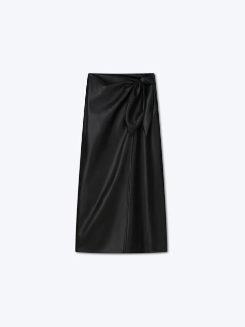 Nanushka AMAS - OKOBOR™ alt-leather sarong skirt - Black