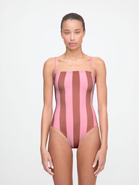 Hill House Home The Giana One Piece - Coral Cabana Stripe