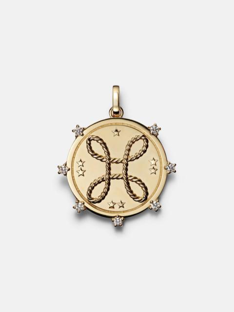 FOUNDRAE Love 18kt gold pendant with diamonds