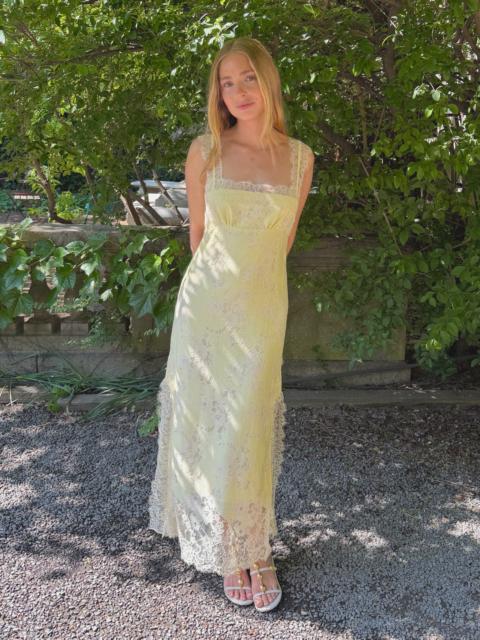 Hill House Home The Alba Dress - Yellow Trailing Lace