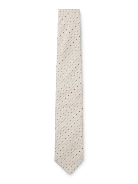BOSS SILK-BLEND TIE WITH JACQUARD PATTERN