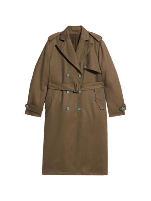 FORTELA double-breasted belted trench coat