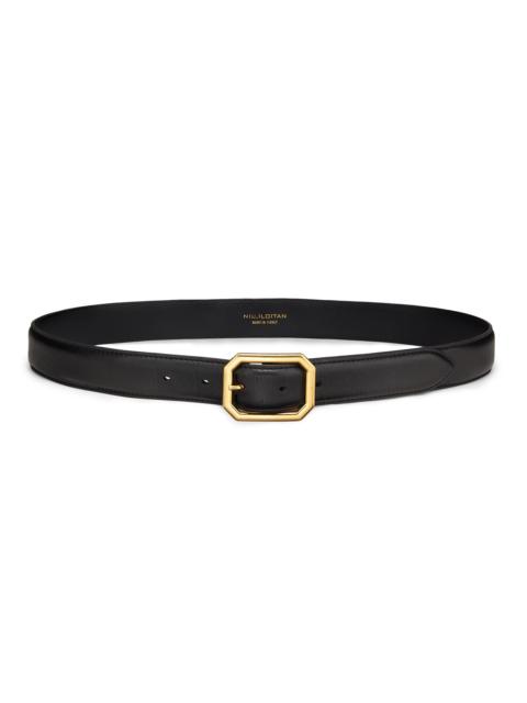NILI LOTAN Women's Anais Leather Belt - Black