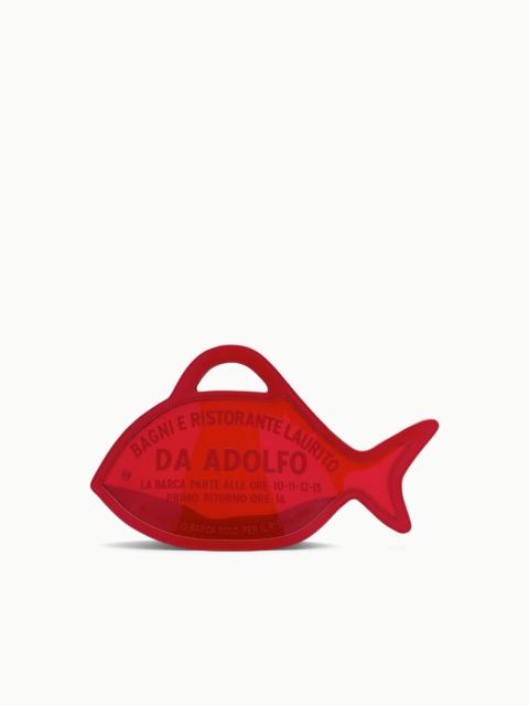 STAUD STAUD Cleo Fish Bag X Da Adolfo PVC Red Rose Edition