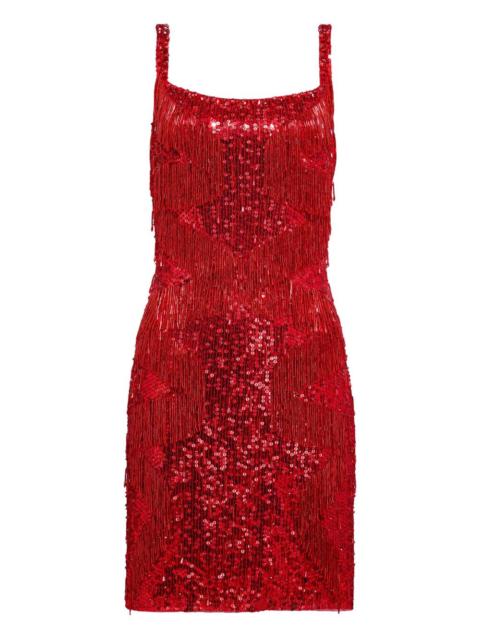 JENNY PACKHAM Tina sequin fringe mini dress