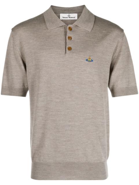 Vivienne Westwood Orb-embroidered wool polo shirt