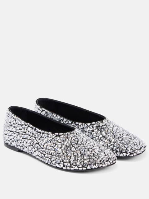 Proenza Schouler Glove embellished leather ballet flats
