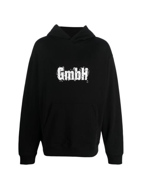 GmbH logo-print organic-cotton hoodie