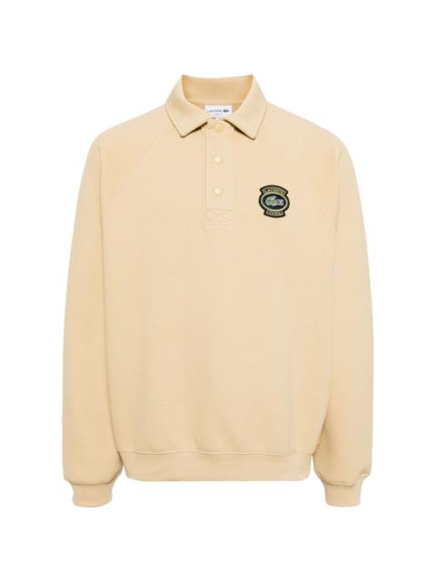 logo-embroidered polo jumper