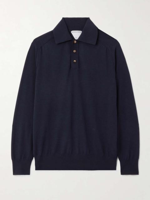 Wool polo shirt