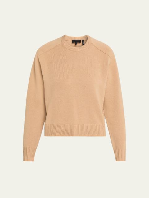 Theory Cashmere Cropped Crewneck Sweater