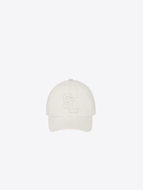 SAINT LAURENT sl baseball cap in cotton canvas
