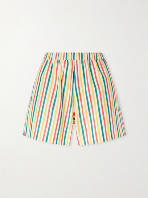 Lido Striped Cotton-poplin Shorts