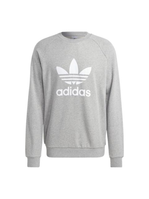 adidas originals Adicolor Classics Trefoil Crewneck Sweatshirt 'Grey' IA4857