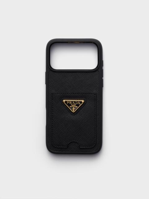 Prada Saffiano leather case for iPhone 17 Pro Max