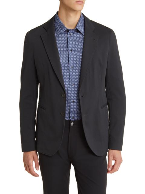 Emporio Armani Textured Stretch Blazer in Grey at Nordstrom