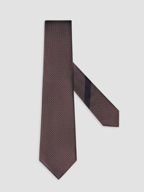 ZEGNA Men's Silk Tie - Dark Burgundy