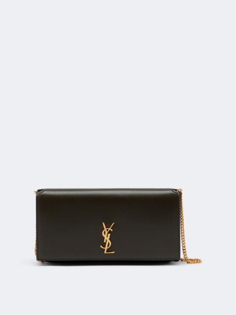 SAINT LAURENT Cassandre leather phone pouch