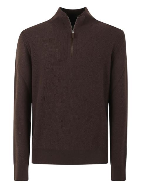 ZEGNA zip textured knitwear