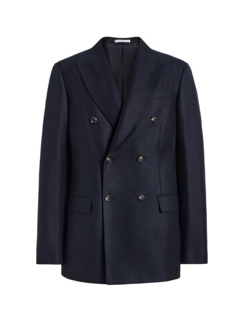 GABRIELA HEARST Angelo Jacket in Dark Navy Wool Cashmere Flannel