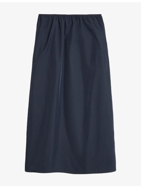soeur Lili Elasticated-Waist Silk-Blend Midi Skirt