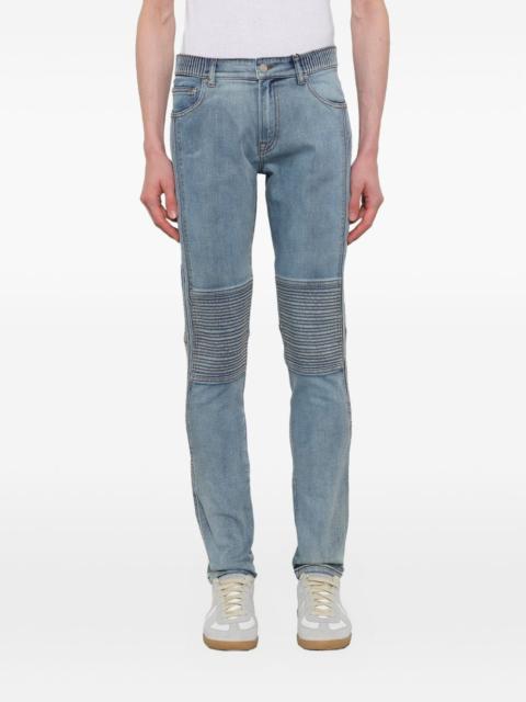 KENZO ribbed-panel slim-fit jeans