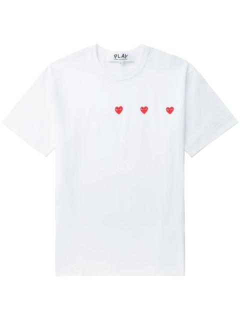 Comme des Garçons PLAY Triple Hearts cotton T-shirt