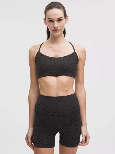 lululemon Flow Y Bra Light Support, A/B Cup Evolve *Flocked