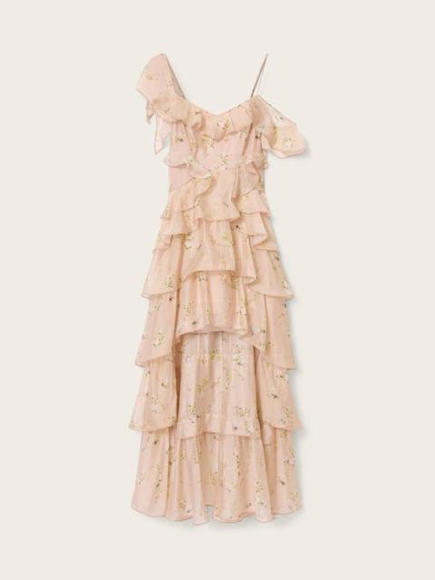 ALLSAINTS SIENNA RUFFLE MAXI DRESS