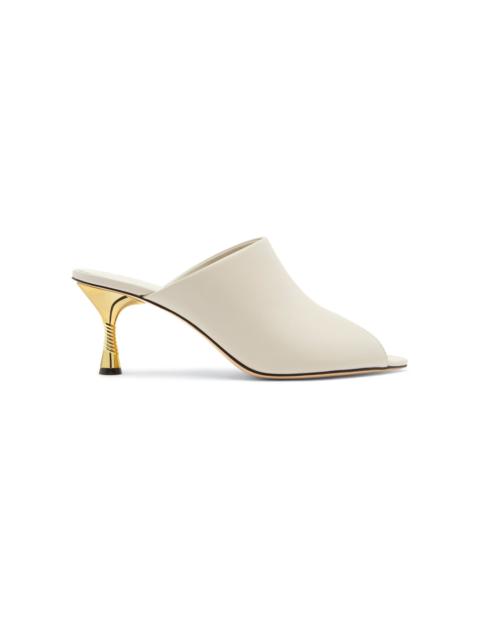 Studio Amelia Helix Leather Mules taupe