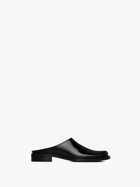 SAINT LAURENT ANGUS MULES IN PATENT LEATHER