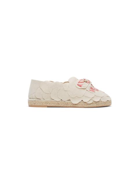 Valentino Off-White 03 Rose Edition Atelier Canvas Espadrilles