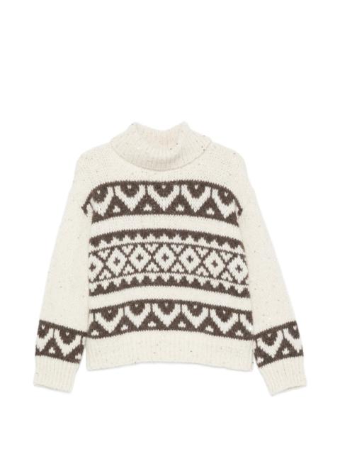 PESERICO Peserico Sequin-embellished Jacquard-knit Sweater