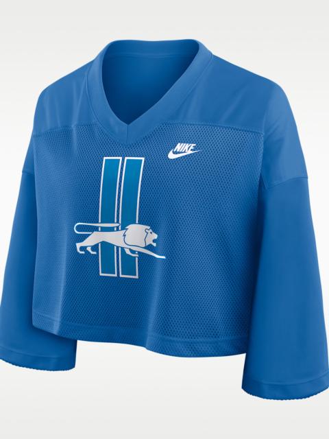 Nike Detroit Lions Rewind Fashion Women's Nike Dri-FIT NFL Cropped Jersey