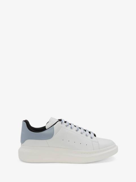 Alexander McQueen Men's Oversized Sneaker in White/spring Blue