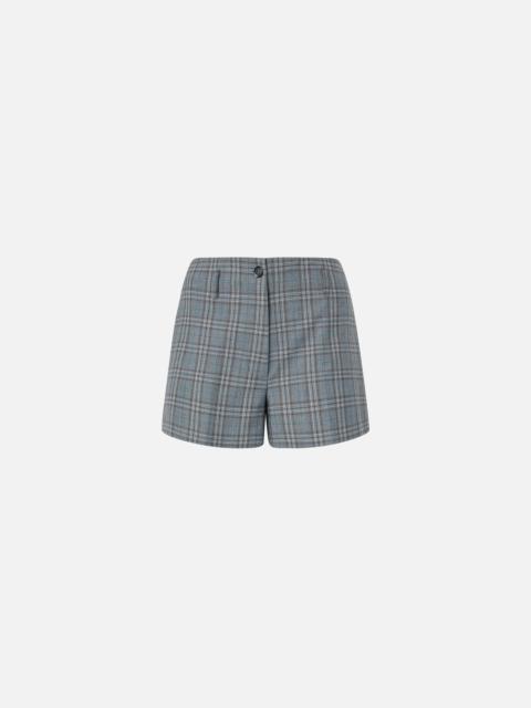 PINKO WIDE SHORTS WITH CHECKED PATTERN