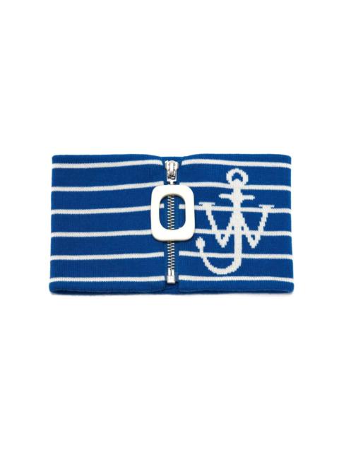 JW Anderson logo-jacquard striped neckband