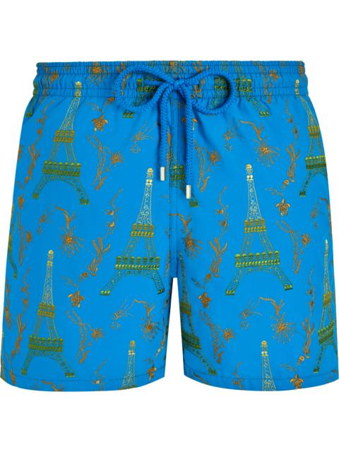 Vilebrequin Men Swim Trunks Embroidered Poulpe Eiffel - Limited Edition