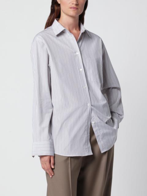 RÓHE Striped cotton shirt in Brown / Ivory